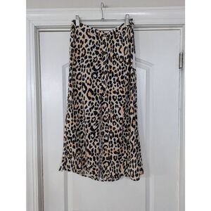 Astr the Label Leopard Skirt women's size‎ Small NWTs midi buttons open